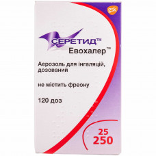 Seretid Evokhaler aer. for ing. doser. 25мкг/250мкг/дозу ball. 120 doses of N