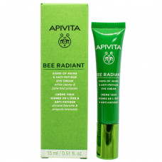 Skin cream around eyes of APIVITA BEE RADIANT (Bee a radiant) protective against aging and traces of fatigue of 15 ml