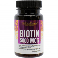 Capsule biotin for increase in energy and beauty the Golden Pharmaceutical bottle of 60 pieces