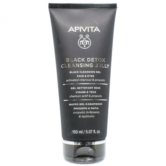 Gel of the face and skin around eyes of APIVITA BLACK DETOX (Black detox) cleaning black 150 ml