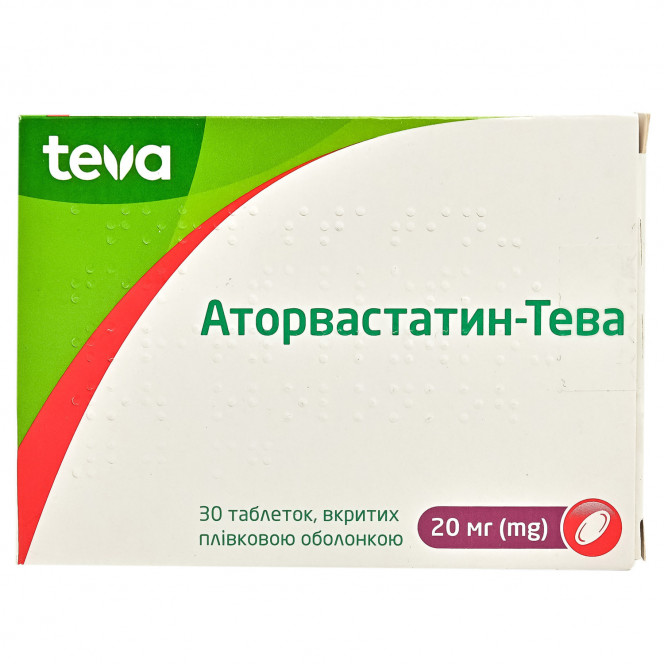 Atorvastatin-Tev of the tab. of p/o of 20 mg packed No. 30