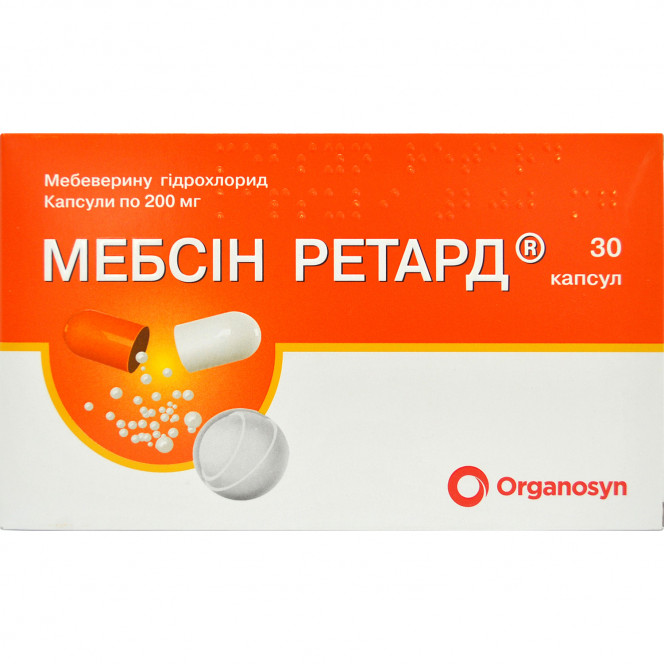 Mebsin Retard kaps. 200 mg No. 30