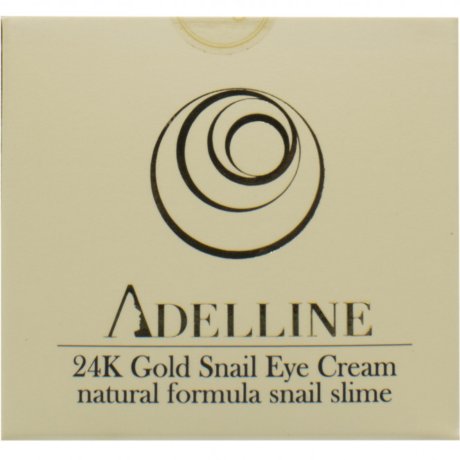 Krem for skin around eyes of ADELLINE 24K Gold Snail Eye Cream (Adeline 24K Gold Sneyl Ai Krem) with mucin of a snail and gold 50 ml