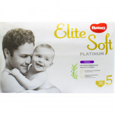 Diapers shorts for children of HUGGIES Elite Soft (Elit soft) of Platinum 5 from 12 to 17 of kg of 38 pieces