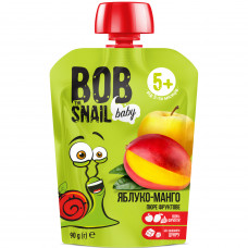 Пюрое фруктовое Bob Snail (Боб Снеил) Улитка Боб Яблоко-манго для детей от 5 месяцев 90 г