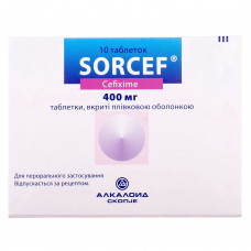 Sortsef of the tab. of p/o of 400 mg No. 10