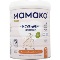 Mix milk children's MAMAKO of 3 Premium dry on the basis of goat milk for children since 12 months 800 g of NEW