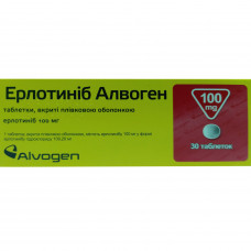 Erlotinib Alvogen of the tab. of p/o of 100 mg No. 30 ***