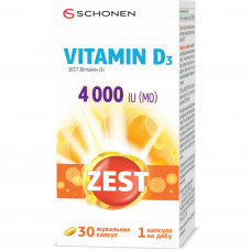 ZEST vitamins (Zest) of Vitamin D3 (D3 Vitamin) of the 4000th capsule chewing 30 pieces