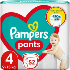 Подгузники - трусики для детей PAMPERS Pants (Памперс Пантс) Maxi (Макси) 4 от 9 до 15 кг джамбо упаковка 52 шт NEW