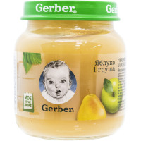 Пюре фруктовое детское NESTLE GERBER (Нестле Гербер) Яблоко и груша 130 г