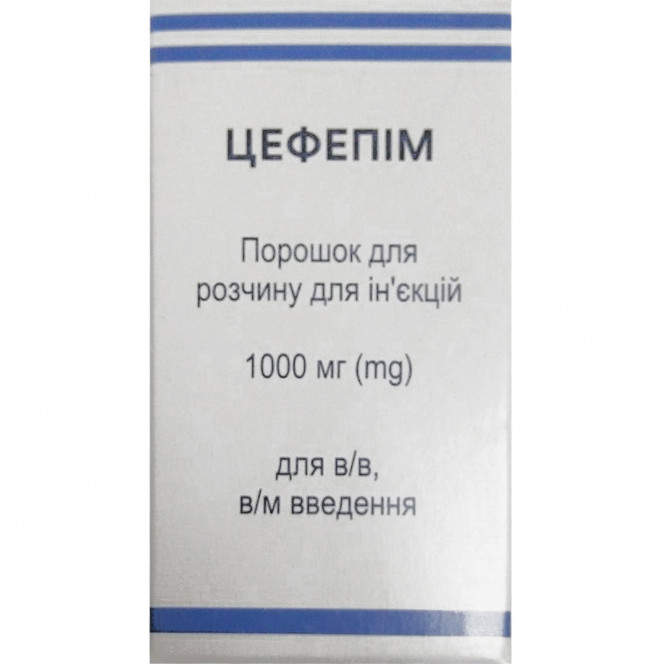 Tsefepim time. for solution for infection. 1000 mg fl. No. 1