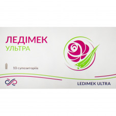 Ledimek Ultra means preventively an aloe, hygienic with extract, and Dimexidum suppositories 2 blisters on 5 pieces