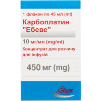 Karboplatin Ebeve konts. for solution for inf. 10mg/ml fl. 45 ml (450 mg) No. 1