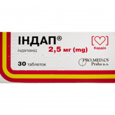 Indap of the tab. of 2.5 mg No. 30