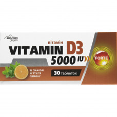 D3 5000ME vitamin Forte with taste of mint and a lemon of the tab. No. 30 Solution Pharm