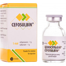 Tsefosulbin time. for solution for infection. 1g/1g fl. No. 1