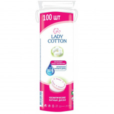 Cotton pads of Lady Cotton (Lady Koton) cosmetic 100 pieces