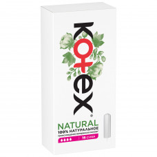 Tampons female KOTEX Natural Super (Neycheral Super) hygienic 16 pieces