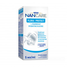 Капли детские для регулирования микрофлоры кишечника NANCARE (Нанкеа) Flora-Protect (Флора-протект) с лактобактериями с рождения флакон 5 мл