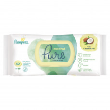 Салфетки влажные детские PAMPERS (Памперс) Pure Coconut (Пьюр Коконат) упаковка 42 шт