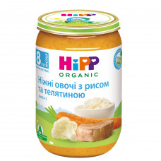 Puree meat - vegetable children's Hipp Gentle vegetables with rice and veal since 8 months 220 g