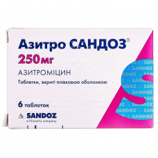 Azitro Sandoz of the tab. of p/o of 250 mg No. 6