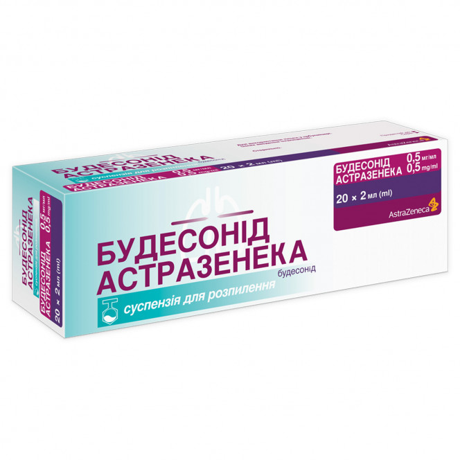 Будесонид Астразенека сусп. д/распыл. 0,5мг/мл конт. 2мл №20