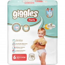 Diapers shorts for children of GIGGLES Extra Large XL from 15+ of kg 20 pieces