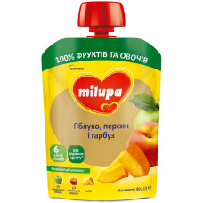 Пюре фруктовое детское Нутриция Milupa (Милупа) Яблоко, персик и тыква с 6-ти месяцев 80 г