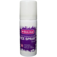 Spray the aerosol can of 50 ml cooling posttraumatic Biolikar ICE Spray