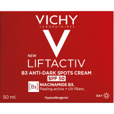 Cream for correction of pigmentation of spots and wrinkles of VICHY (Vichy) Liftaktiv of B3 of anti-aging SPF50 50 ml