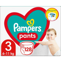 Подгузники-трусики для детей PAMPERS Pants (Памперс Пантс) Midi (Миди) 3 от 6 до 11 кг упаковка 128 шт