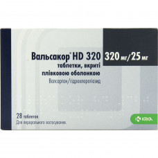 Valsakor HD of the tab. of p/o 320mg/25mg No. 28