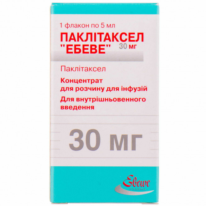 Paklitaksel Ebeve konts. for solution for inf. 6mg/ml fl. 5 ml (30 mg) No. 1