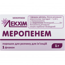 Meropenem time. for solution for infection. fl. 1 g No. 1