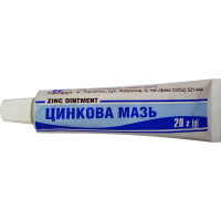 Zinc oxide ointment of 10% of a tube of 20 g