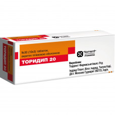 Toridip of 20 tab. of p/o of 20 mg No. 30