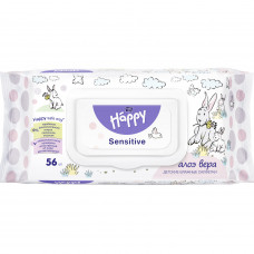 Napkins damp children's BELLA Happy Baby Sensitive/Aloe Vera of 56 pieces