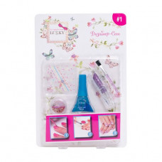 Children's set for nails and lips of Lukky Designer Seth (nail varnish, 5.5 ml + spangles, 1 g + a brush + a set of stickers + violet lipstick)