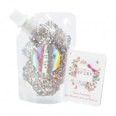 Face, body gel spangle and hair of Lukky Silver holography, 40 ml