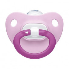 Dummy silicone NUK Fashion of orthodontic, gentle-pink, from 0 to 6 months, 1 piece (3952351)