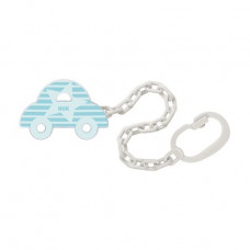 Chain for NUK dummy with a clip, for boys, blue