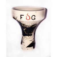 Bowl for a hookah of FOG Assasin 1/2 (Fog Assasin) White with black spots