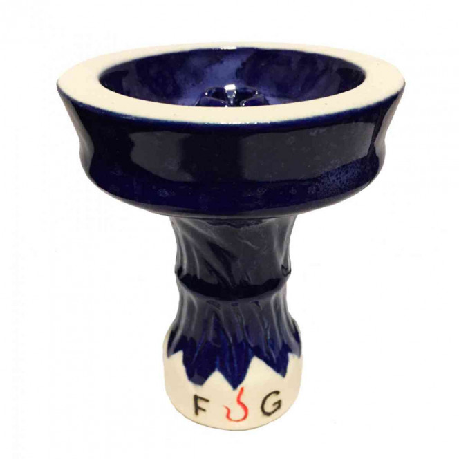 Bowl for a hookah of FOG Turim Glaze (Fog Turim Glaze) Blue with a white bottom