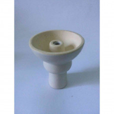 Bowl for a hookah white clay white glaze I fanet