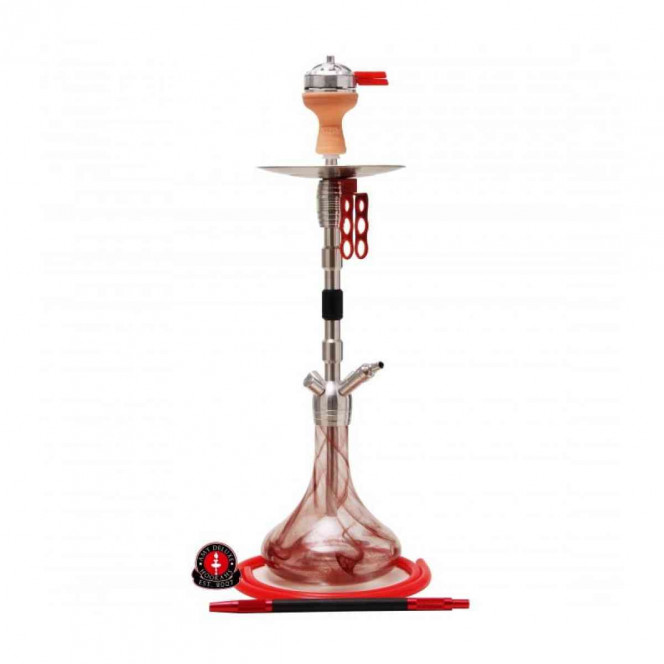 Hookah of Amy Deluxe SS 06 (Amy Delux of CC 06) Dark Steel red RD