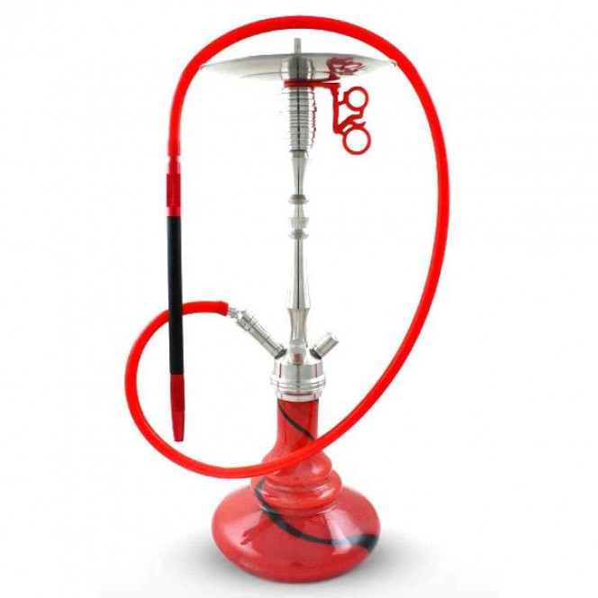 Hookah of Amy Deluxe SS07 Palm Steel (Amy Delux) red