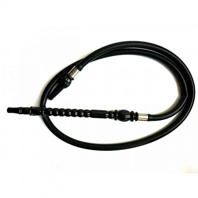 Tube/hose for a hookah black silicone integral