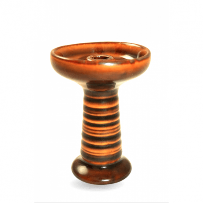 Bowl for a hookah dark clay glazurirovanny brown I fanet